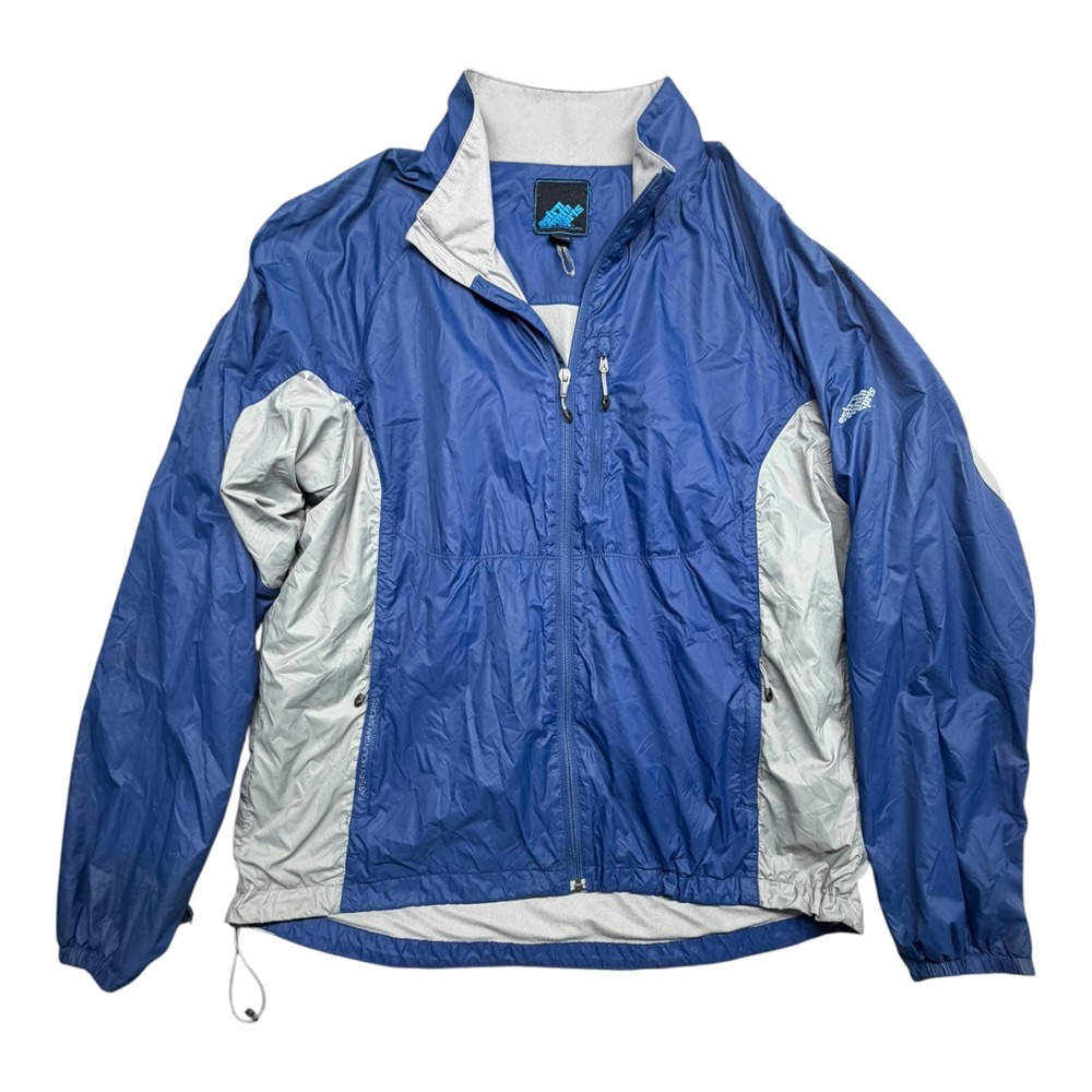 Eastern Mountain Sports Mens XL Blue Grey Full Zip Windbreaker Jacket 809M0059
